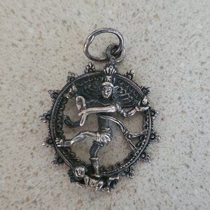 Nataraja Pendant, Sterling Silver 925 Shiva Dance